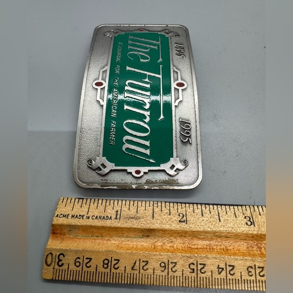 JOHN DEERE Belt Buckle ’THE FURROW’ 1895-1995 - Picture 5 of 5